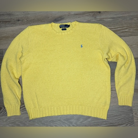 Polo by Ralph Lauren men’s L Large yellow sweater - Picture 1 of 6